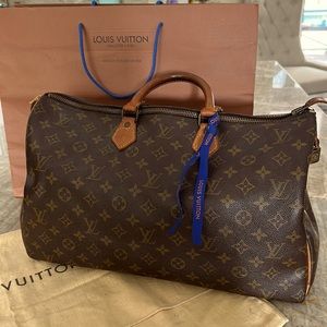 Louis Vuitton vintage Speedy 40 travel carry on Exc Cond Auth w/ dust bag lock